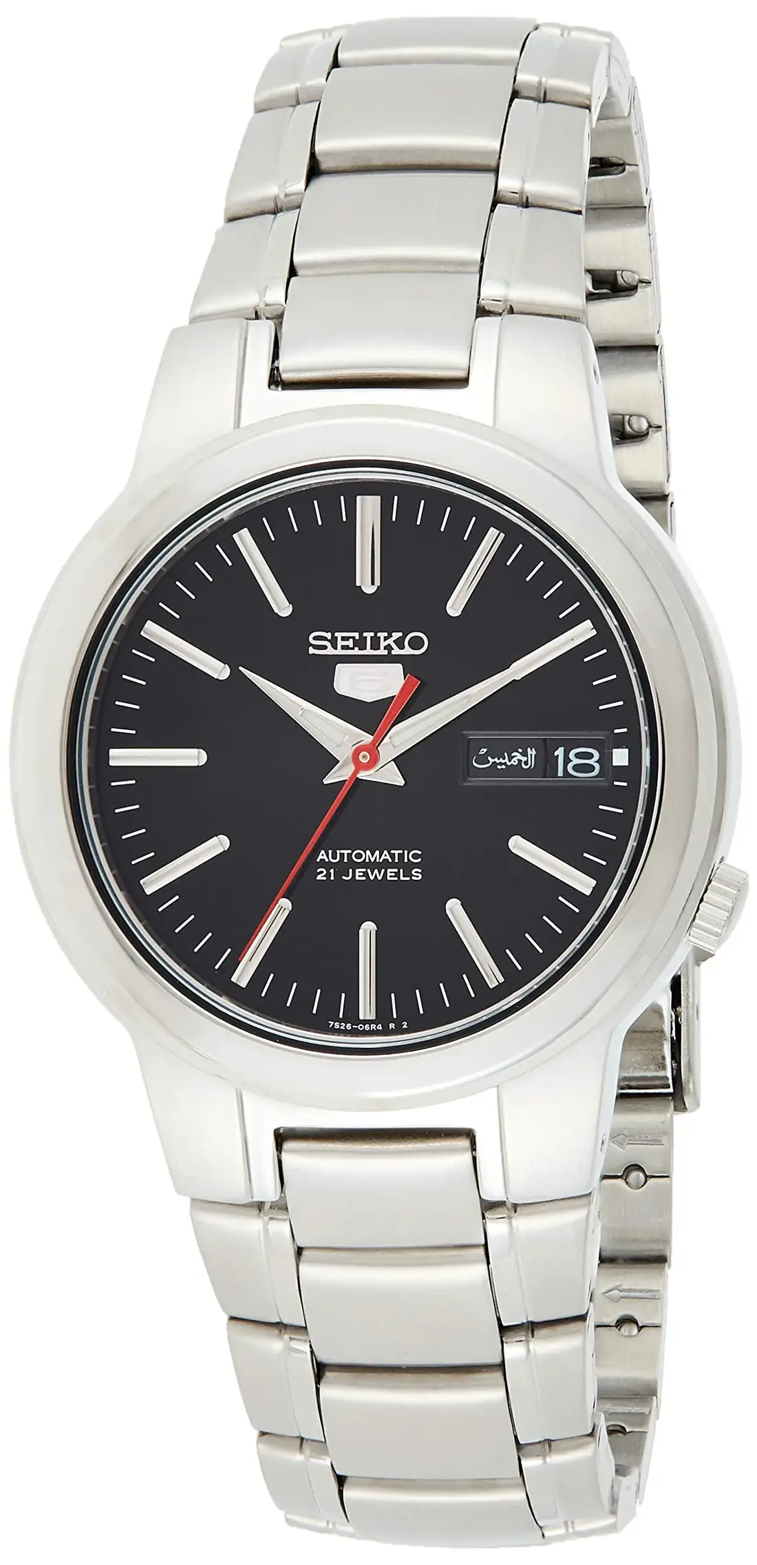 Seiko 5 SNKA07K1 (37 mm, esfera negra)