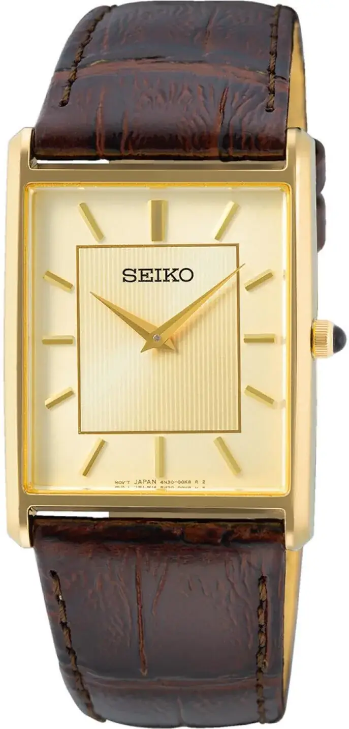 Seiko SWR064P1 (28 mm, dorado, piel)